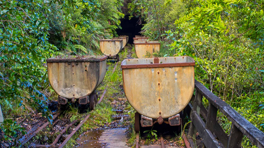 How residents used to go up the hill in empty coal carts