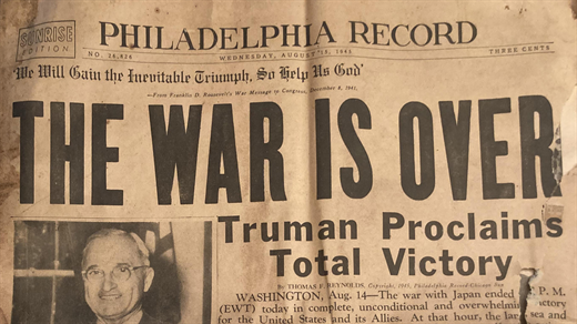 Everyone was very happy when the war ended November 11 1945