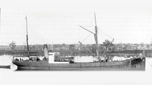 The SS Lawrence, a coastal coal steamer, ran aground at the mouth of the Mokihinui River on April 28, 1891. Damaging its propeller blades on a sandbar, the ship drifted onto the beach and broke its back in heavy seas the following day